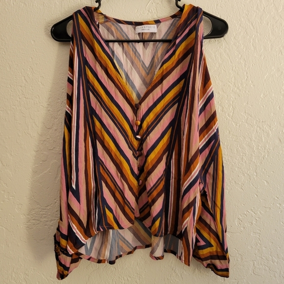 Flynn Skye Cold Shoulder Top Size Large - Picture 1 of 6